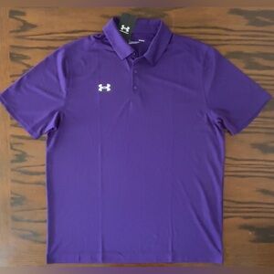Under Armour Men's Polo Shirt Size Large Loose Fit Purple NWT